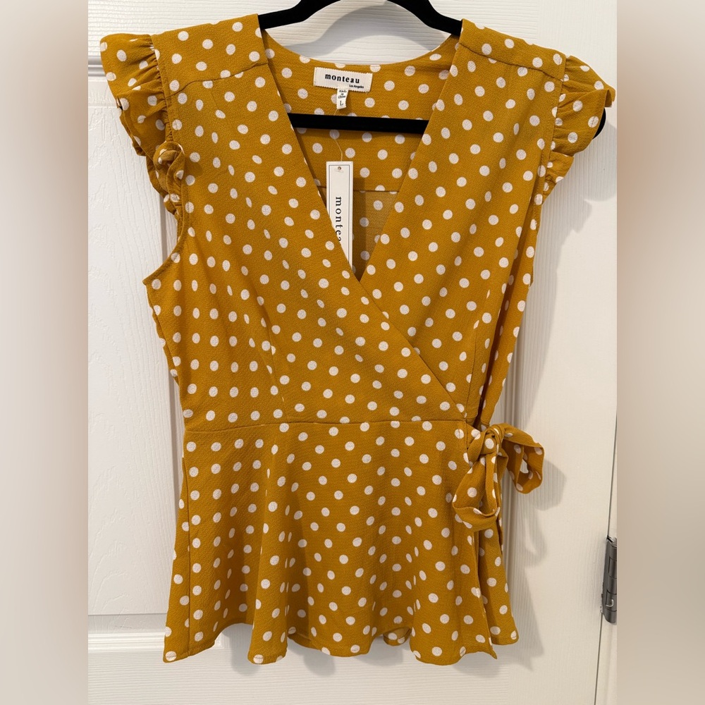 Yellow Polka Dot Top